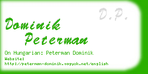 dominik peterman business card